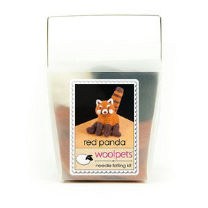Red Panda Intermediate Level Wool Needle Felting Craft Kit by WoolPets