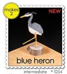 Woolpets Great Blue Heron Wool Needle Felting Craft Kit -Intermediate Level