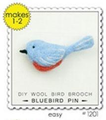 Woolpets Bluebird Pin Wool Needle Felting Craft Kit