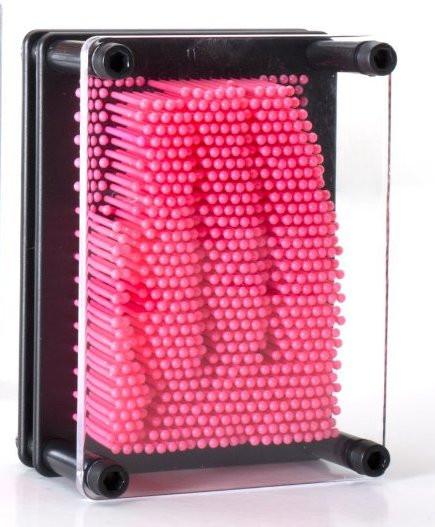 Mini Neon Pin Art/Plastic Pins-Pink