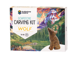 Studiostone Creative Soapstone Carving Kit- Wolf