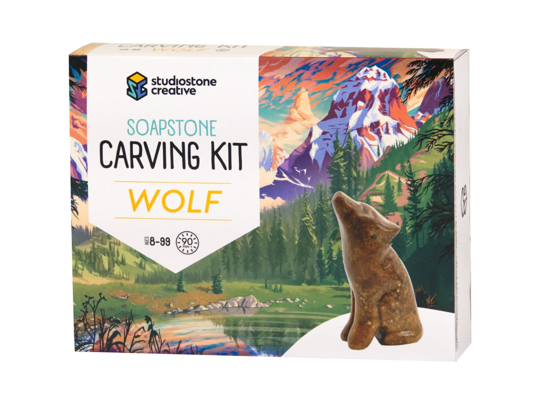 Studiostone Creative Soapstone Carving Kit- Wolf