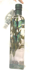 Square Blue Butterflies with Flowers Oil Candle,11" x 2.5"