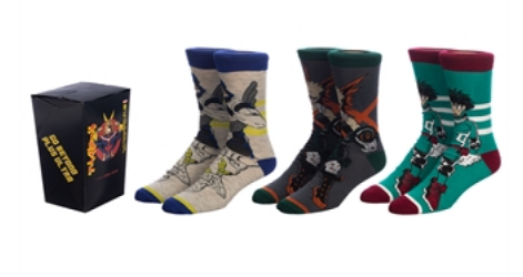 MY HERO ACADEMIA 3 PACK CREW SOCKS