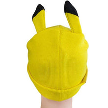 Load image into Gallery viewer, Pikachu with Ears Knit Hat and Gloves Set