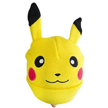 Load image into Gallery viewer, Pikachu with Ears Knit Hat and Gloves Set