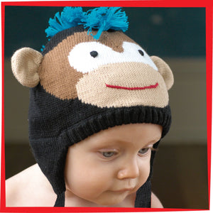 Knit Monkey Rock Star Hat for 1-2 yrs