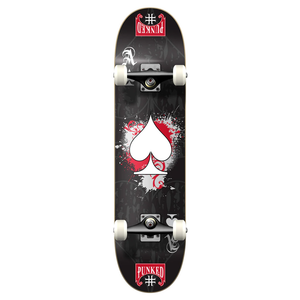 Yocaher Skateboards - Graphic Complete Skateboard 7.75" - Ace Black