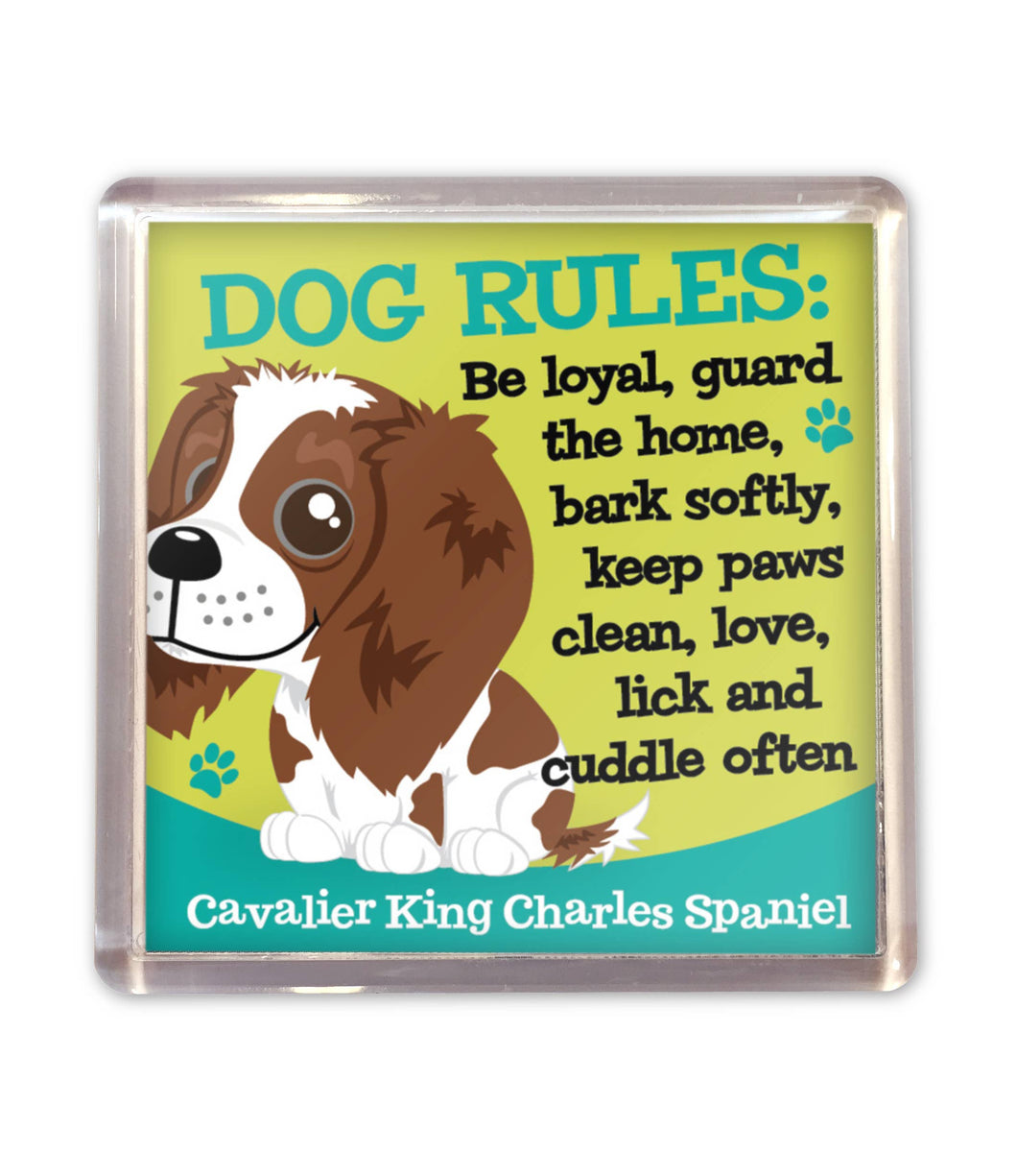 History & Heraldry - Wags Whiskers Magnet - Cavalier King Charles Spaniel