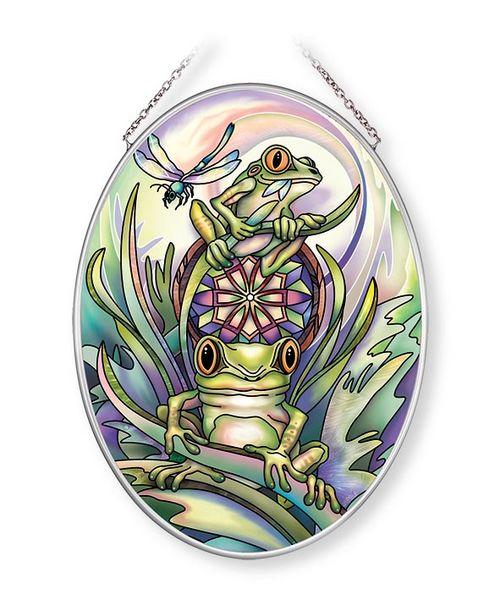 Jody Bergsma Don't Worry Be Happy Medium Oval Sun Catcher
