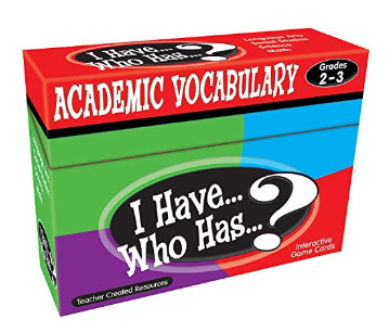 I Have, Who Has Academic Vocabulary Game Grd 2-3