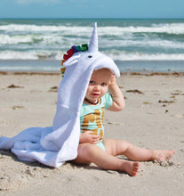 Load image into Gallery viewer, Yikes Twins - Unicorn Hooded towel