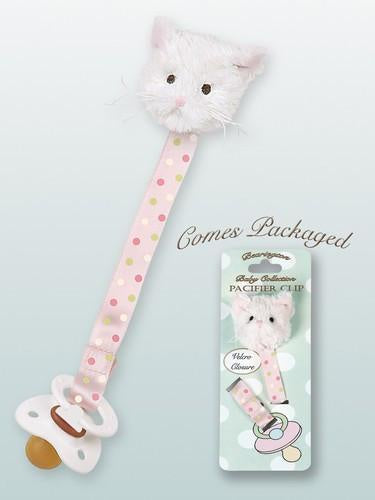 Bearington Baby Pacifier Clip - Purrfect Kitty