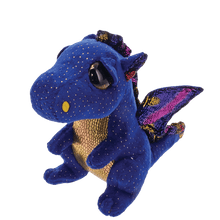 Load image into Gallery viewer, Saffire the Blue Speckled Dragon Plush Medium