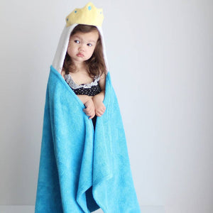 Yikes Twins - Princess Hooded Towel in Blue