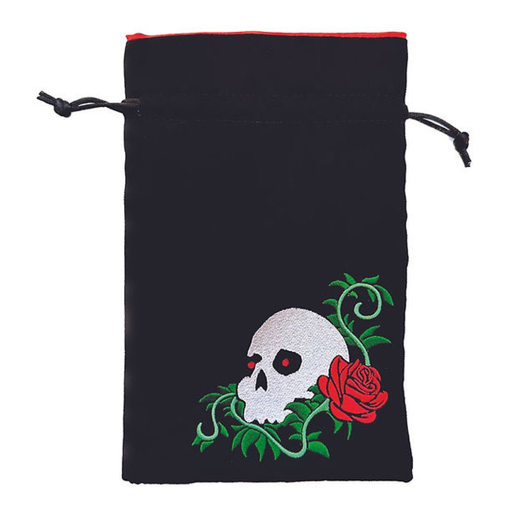 Black Oak Dice Bag- Skull & Roses