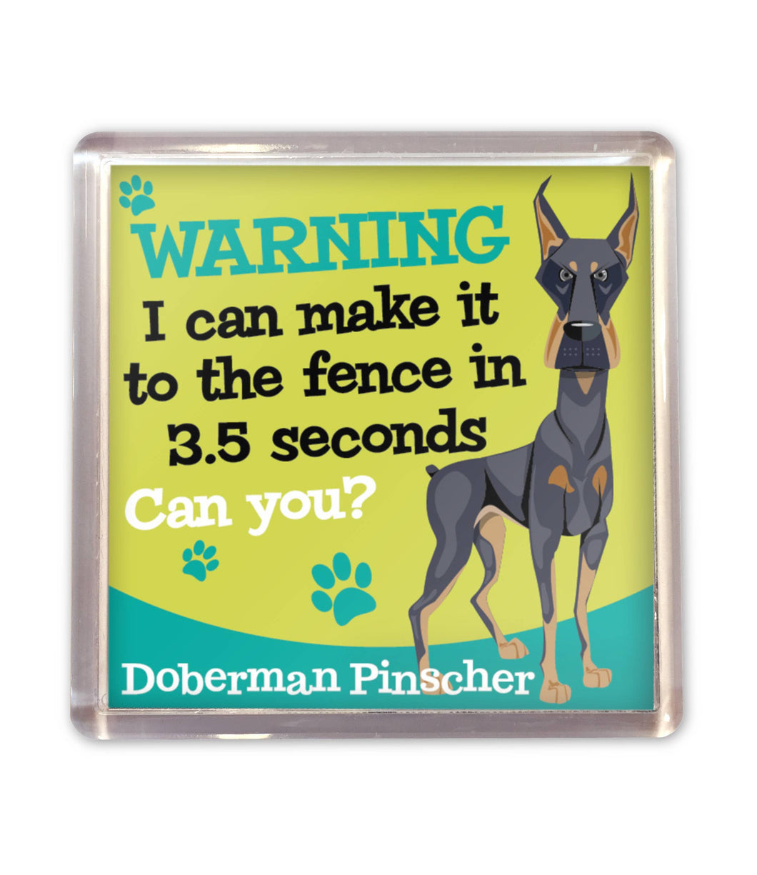History & Heraldry - Wags Whiskers Magnet - Doberman Pinscher