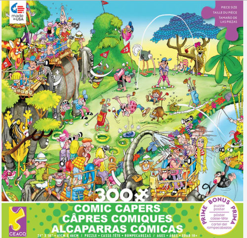 Comic Capers Golf Safari 300 Over Sized Pieces Puzzle