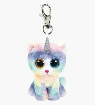 Ty Beanie Clip Heather-Cat with Horn