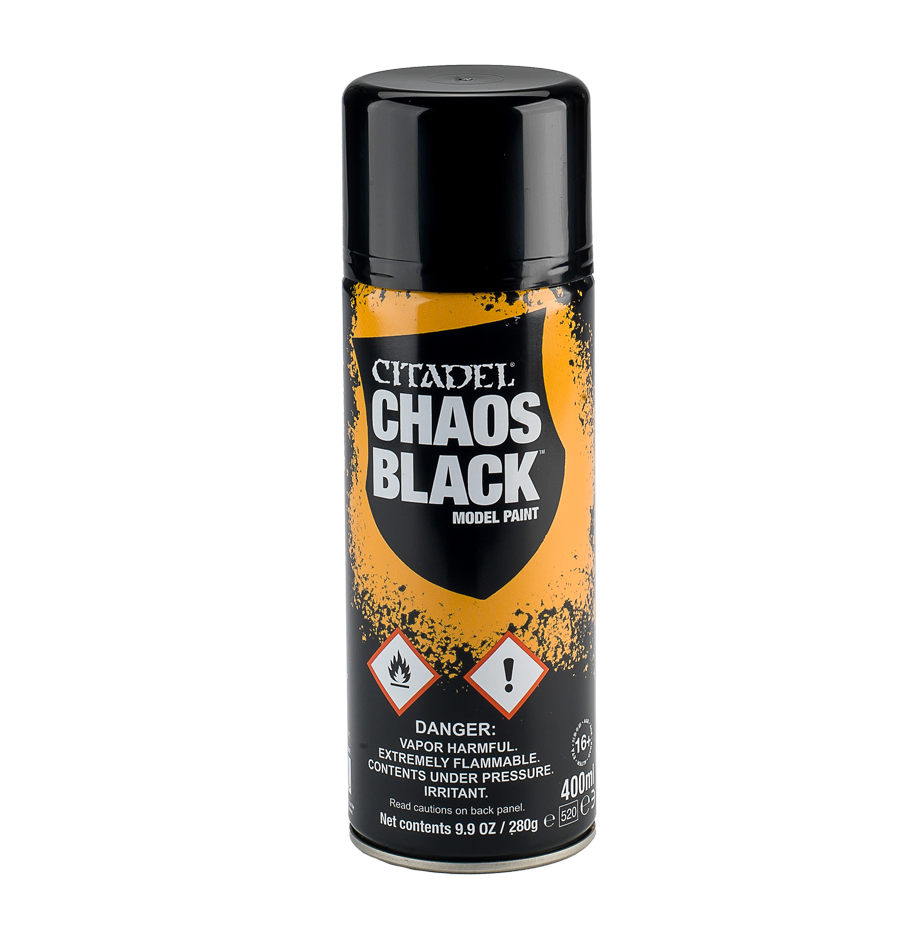 CITADEL PAINT CHAOS BLACK SPRAY PAINT #62-02