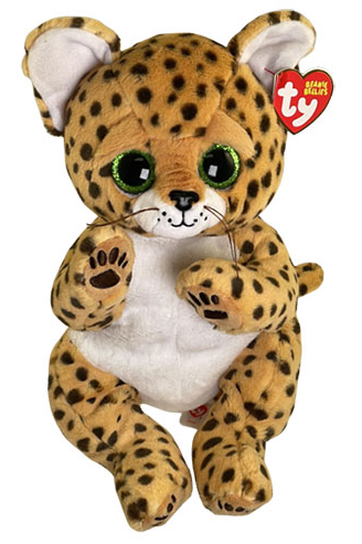 TY Beanie Bellies- Lloyd the Tan Spotted Leopard- Medium