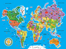 Load image into Gallery viewer, World Map 60pc Floor Puzzle