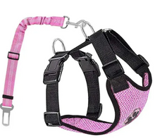 Load image into Gallery viewer, Pom Pom Tail Dog Safety Harness with Seatbelt