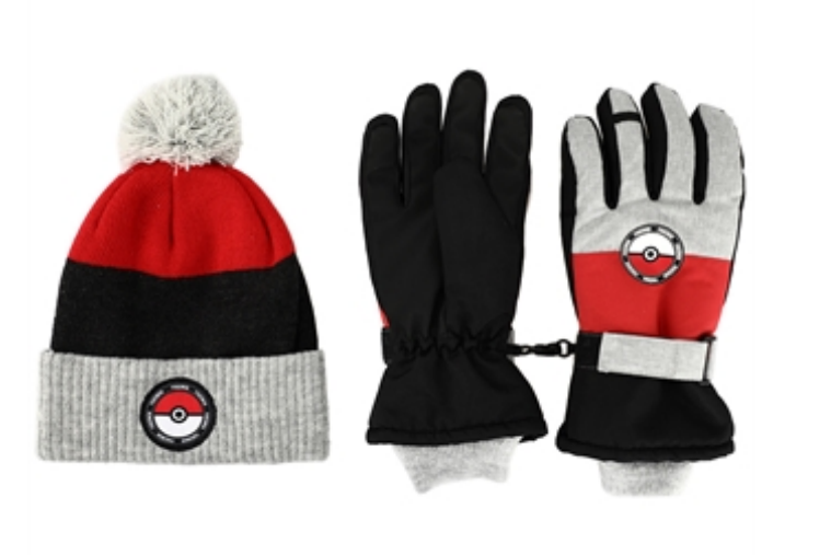 Pokemon Youth Beanie & Ski Gloves Combo