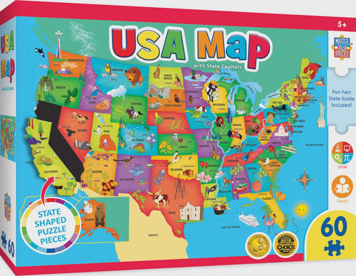 USA Map Specialty Box 60pc Puzzle