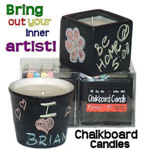 Soy Chalkboard Candle-Cube 3X3 - Gingerbread