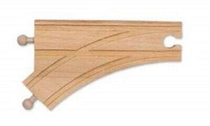 Melissa & Doug Wooden Track 6" Curved Switch Track Wood Railway, 1 pc