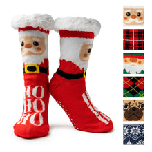 Load image into Gallery viewer, Two Left Feet Mistletoes Slipper Socks